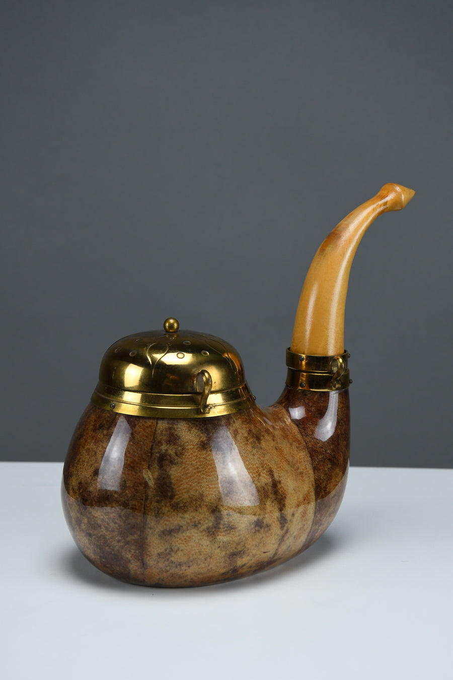 Aldo Tura mid-century  lacquered goatskin  tobacco box