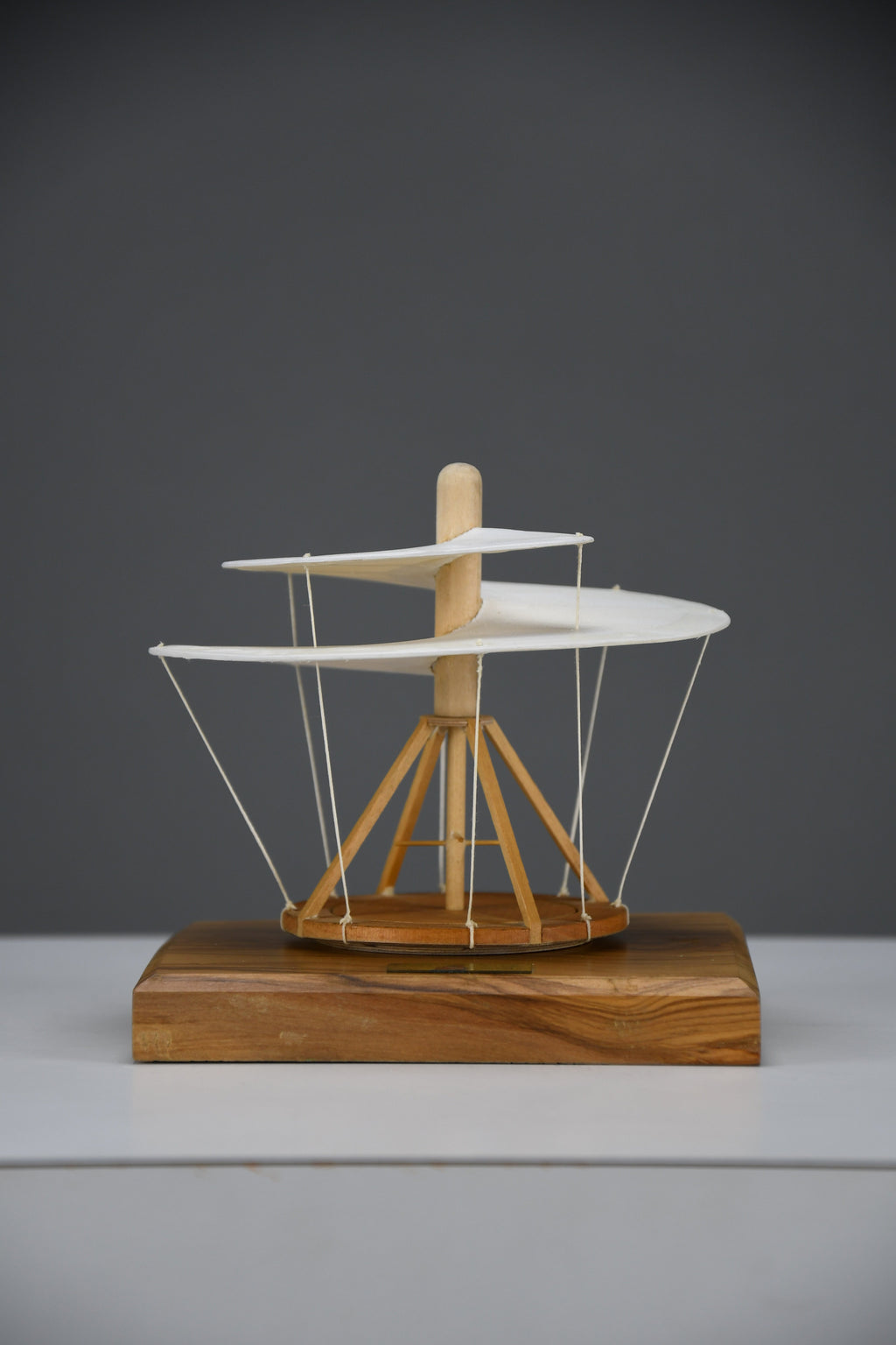Extraordinary Leonardo da Vinci Helicopter Model, hand-crafted in 1989 by Italian master model-maker Giovanni Sacchi,