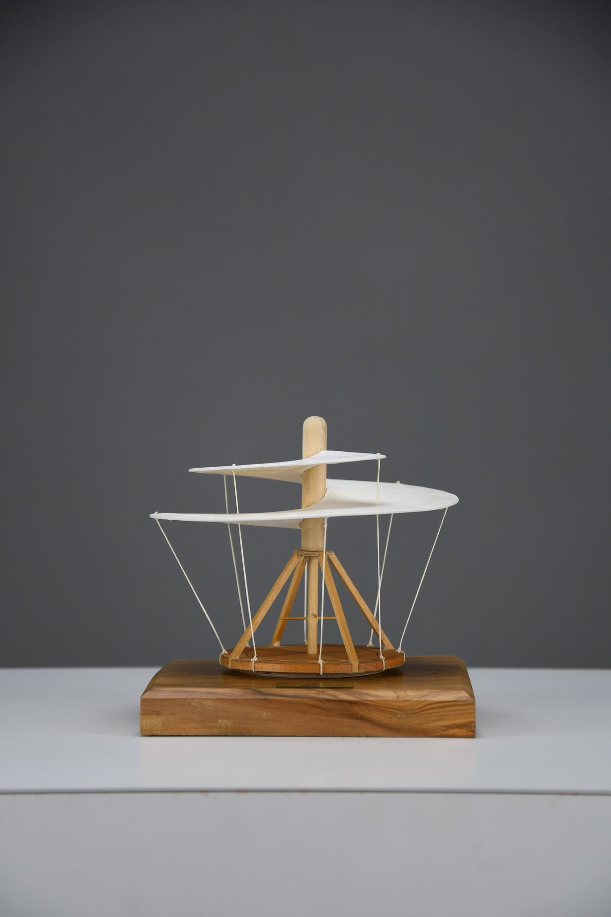 Extraordinary Leonardo da Vinci Helicopter Model, hand-crafted in 1989 by Italian master model-maker Giovanni Sacchi,