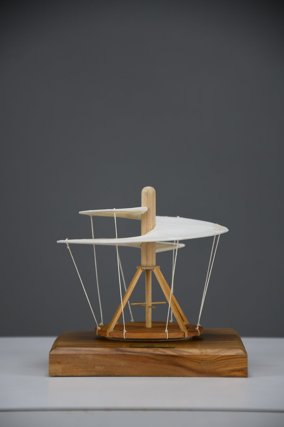 Extraordinary Leonardo da Vinci Helicopter Model, hand-crafted in 1989 by Italian master model-maker Giovanni Sacchi,