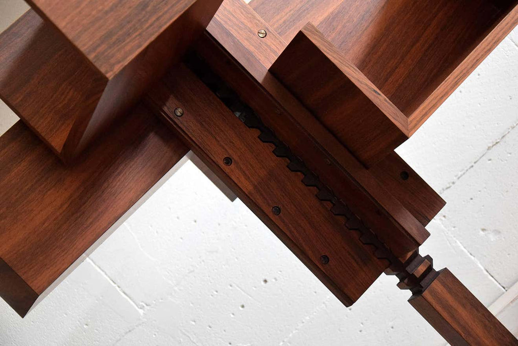 Gian Franco Frattini Mid Century Modern Jatoba Bookmill - Furniture