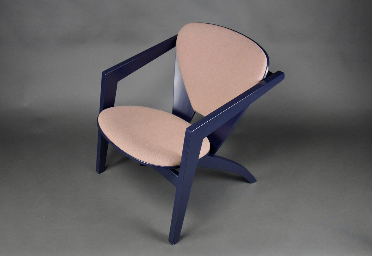 Hans Wegner Blue Lounge Chairs GE 460 - lounge chair