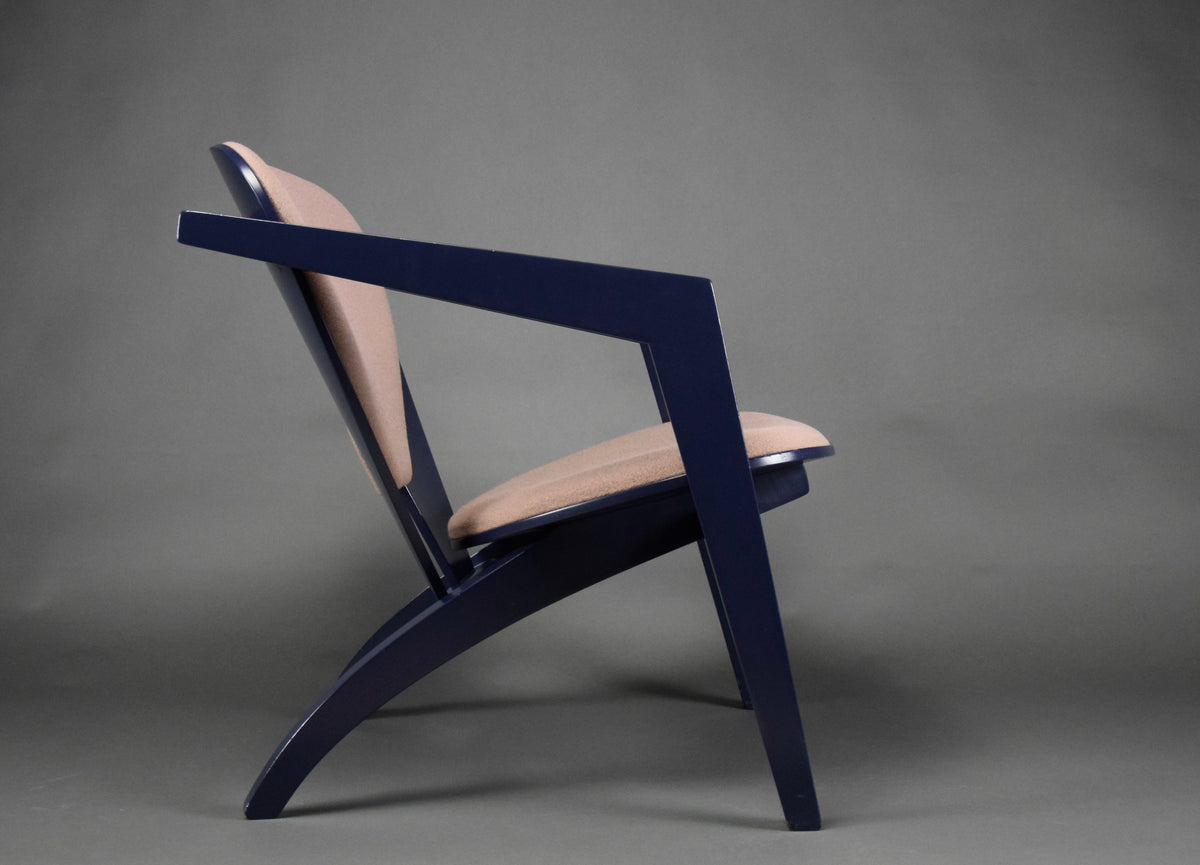 Hans Wegner Blue Lounge Chairs GE 460 - lounge chair