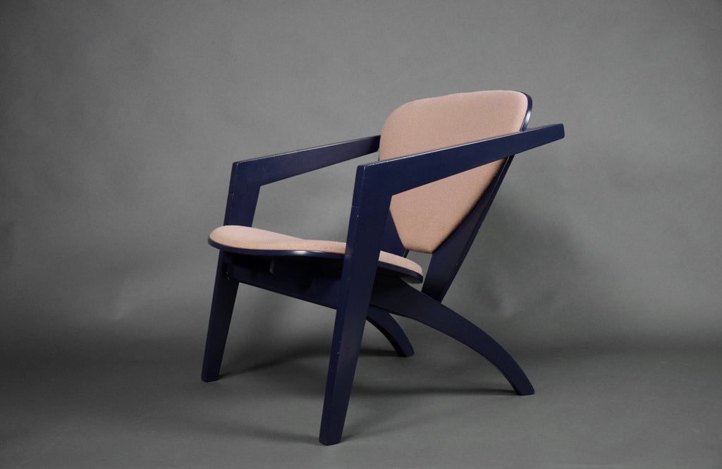 Hans Wegner Blue Lounge Chairs GE 460 - lounge chair