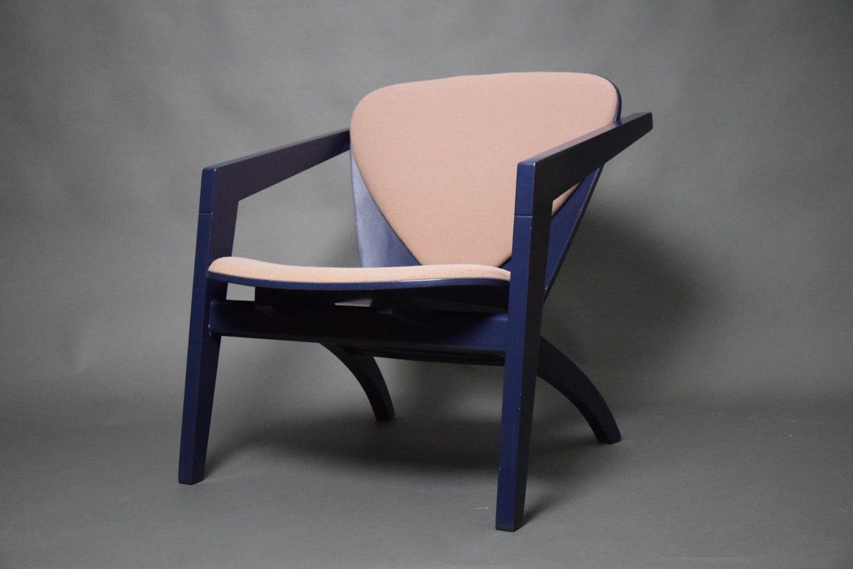Hans Wegner Blue Lounge Chairs GE 460 - lounge chair