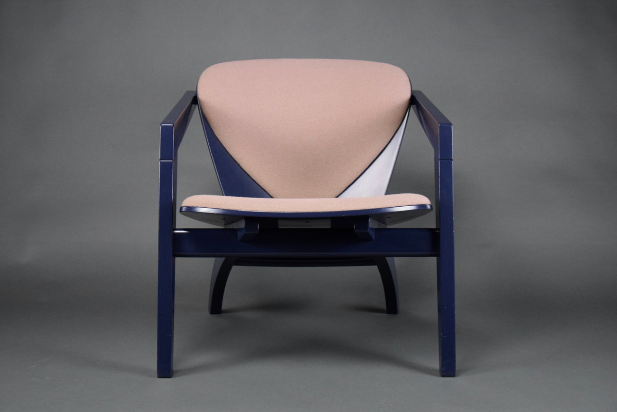Hans Wegner Blue Lounge Chairs GE 460 - lounge chair