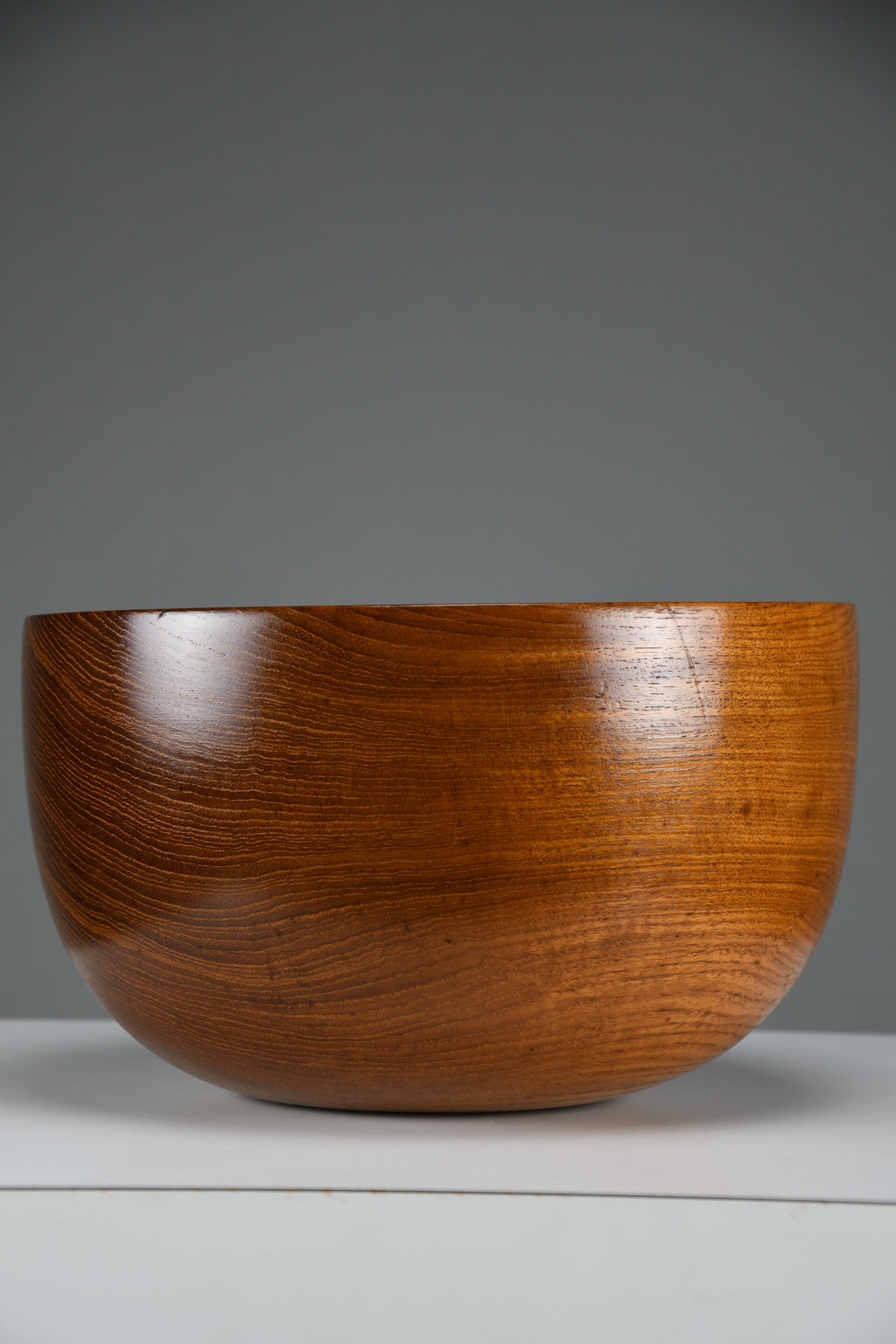 Large Scandinavian mid-century modern Jatoba wood bowl organic turned form 1960s - Decor