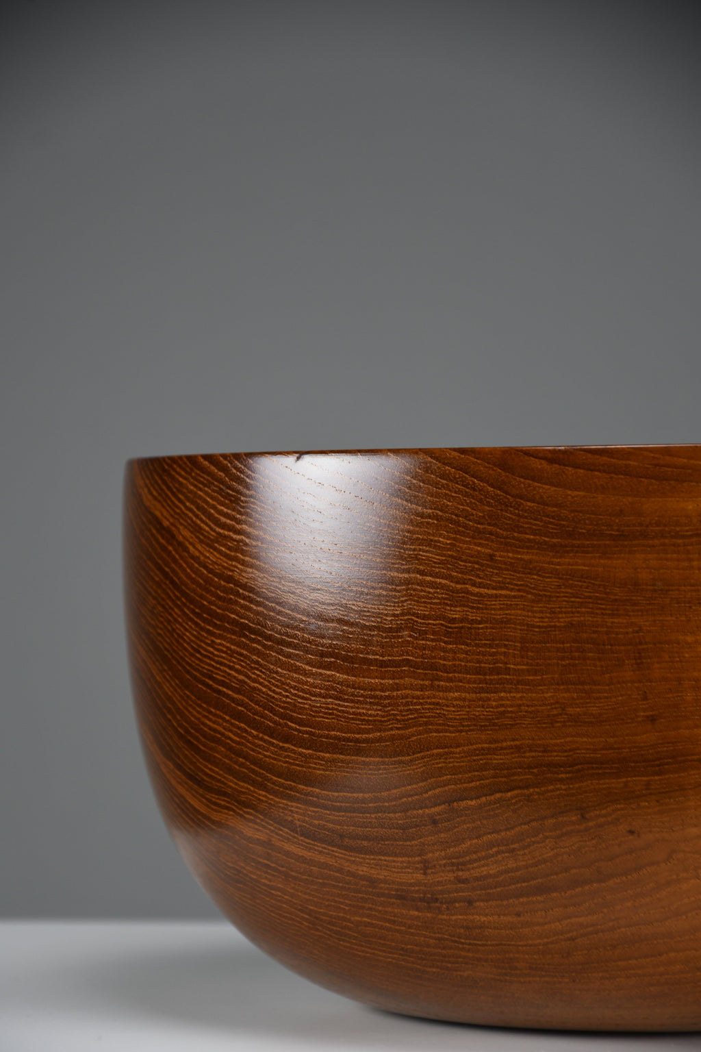 Large Scandinavian mid-century modern Jatoba wood bowl organic turned form 1960s - Decor