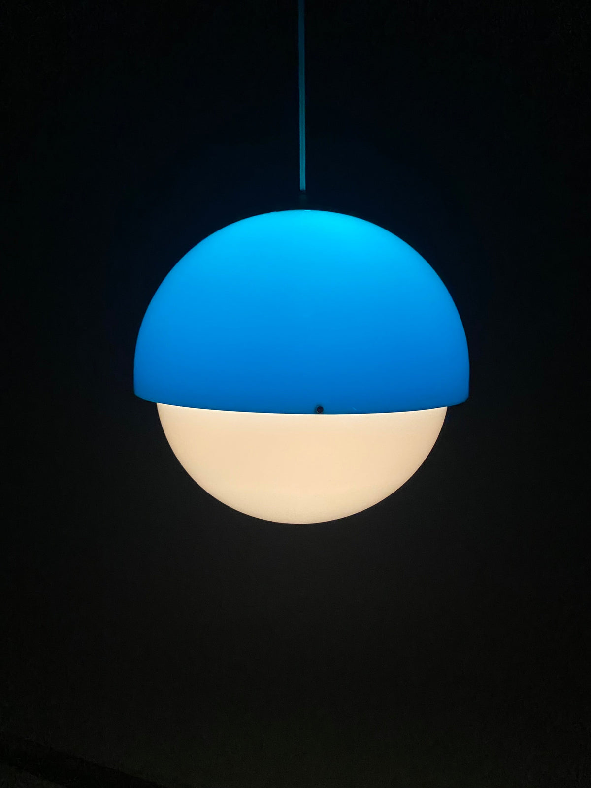 Luigi Bandini Buti model 4021 blue metacrilato pendant lamp for Kartell Italy 1960s - Lighting
