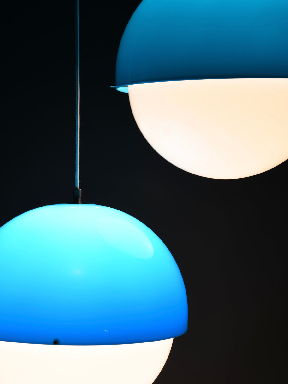 Luigi Bandini Buti model 4021 blue metacrilato pendant lamp for Kartell Italy 1960s - Lighting