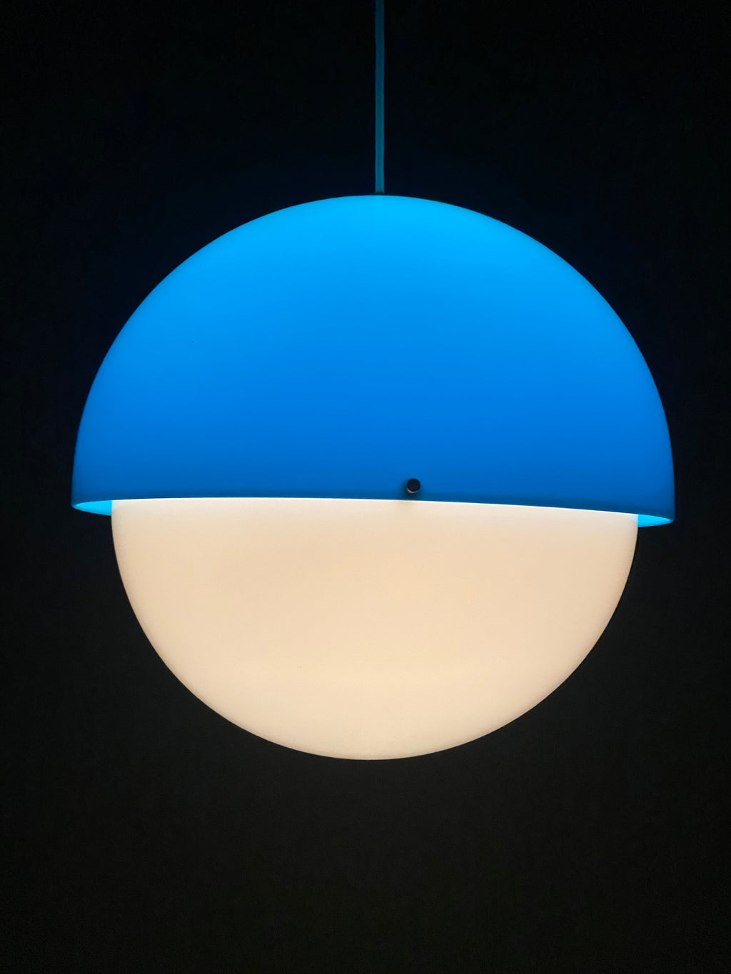 Luigi Bandini Buti model 4021 blue metacrilato pendant lamp for Kartell Italy 1960s - Lighting