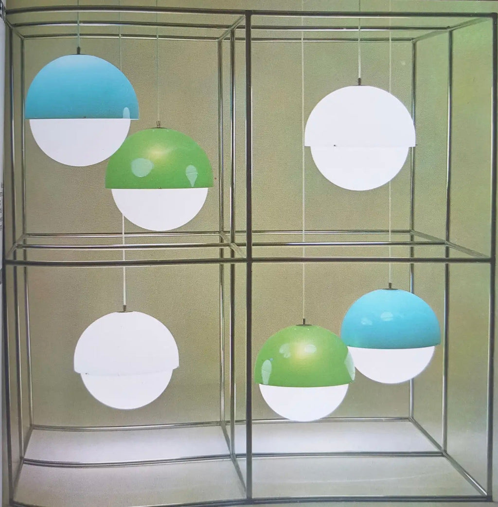 Luigi Bandini Buti model 4021 blue metacrilato pendant lamp for Kartell Italy 1960s - Lighting