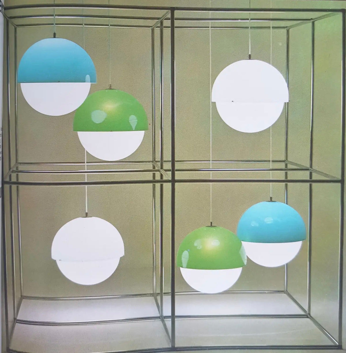 Luigi Bandini Buti model 4021 blue metacrilato pendant lamp for Kartell Italy 1960s - Lighting