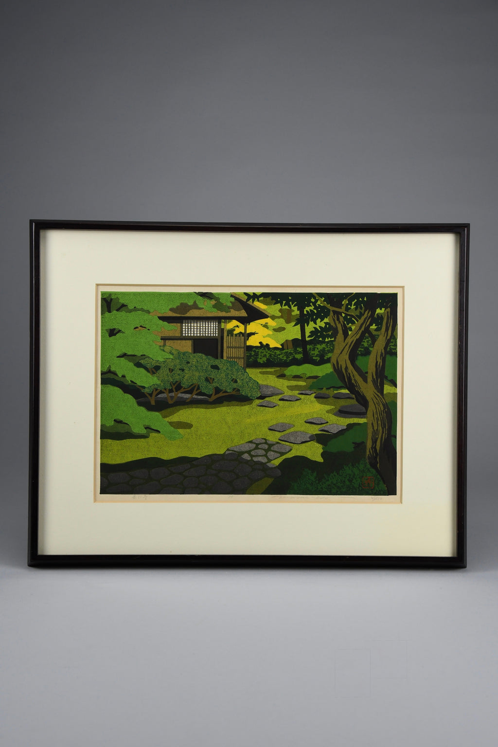 Masao Ido ’Kenninji Temple’ (建仁寺) Sōsaku Hanga limited edition woodblock print 1985 - Art