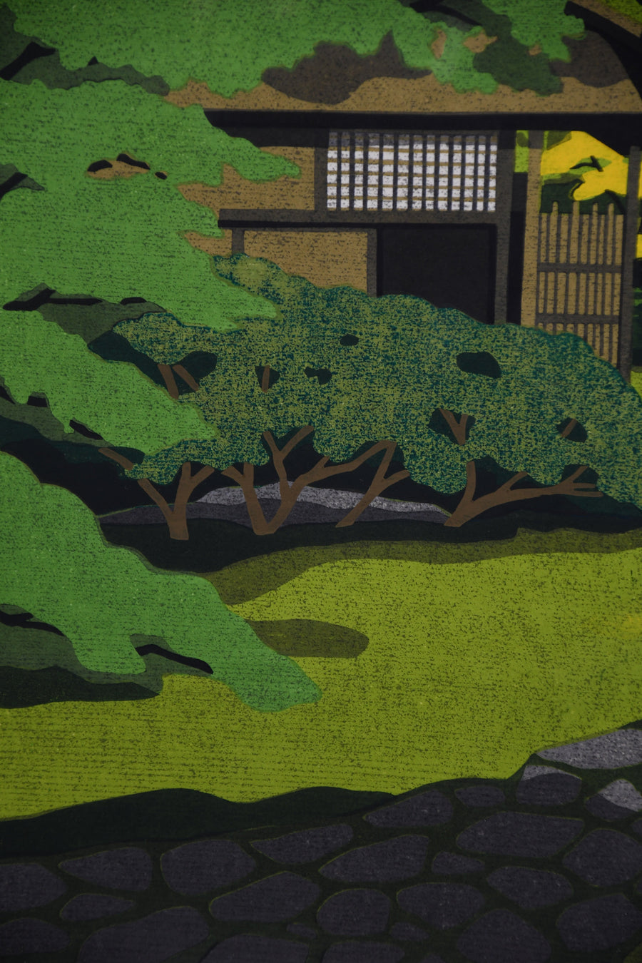 Masao Ido "Kenninji Temple" Sōsaku Hanga limited edition woodblock print