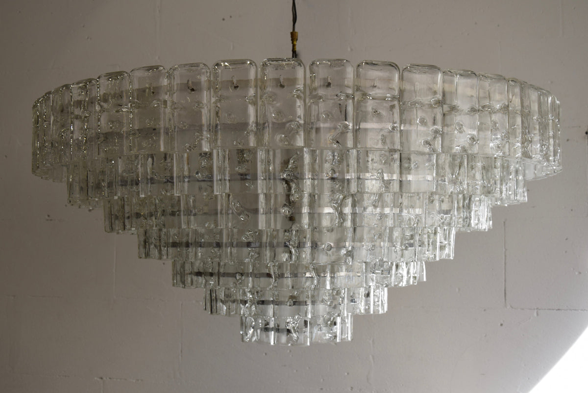 Mid-Century Modern Murano Hand Blown Glass XXL Flush Mount Lamp - lighting