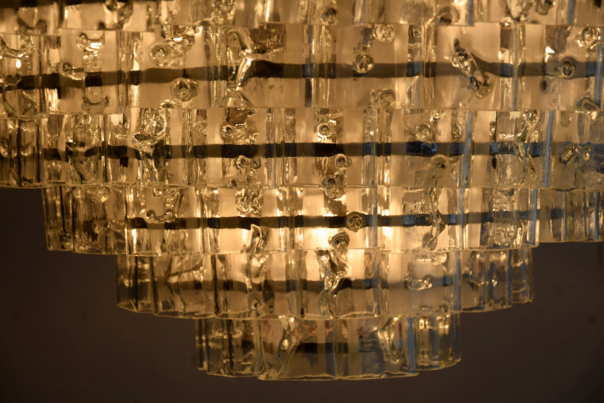 Mid-Century Modern Murano Hand Blown Glass XXL Flush Mount Lamp - lighting