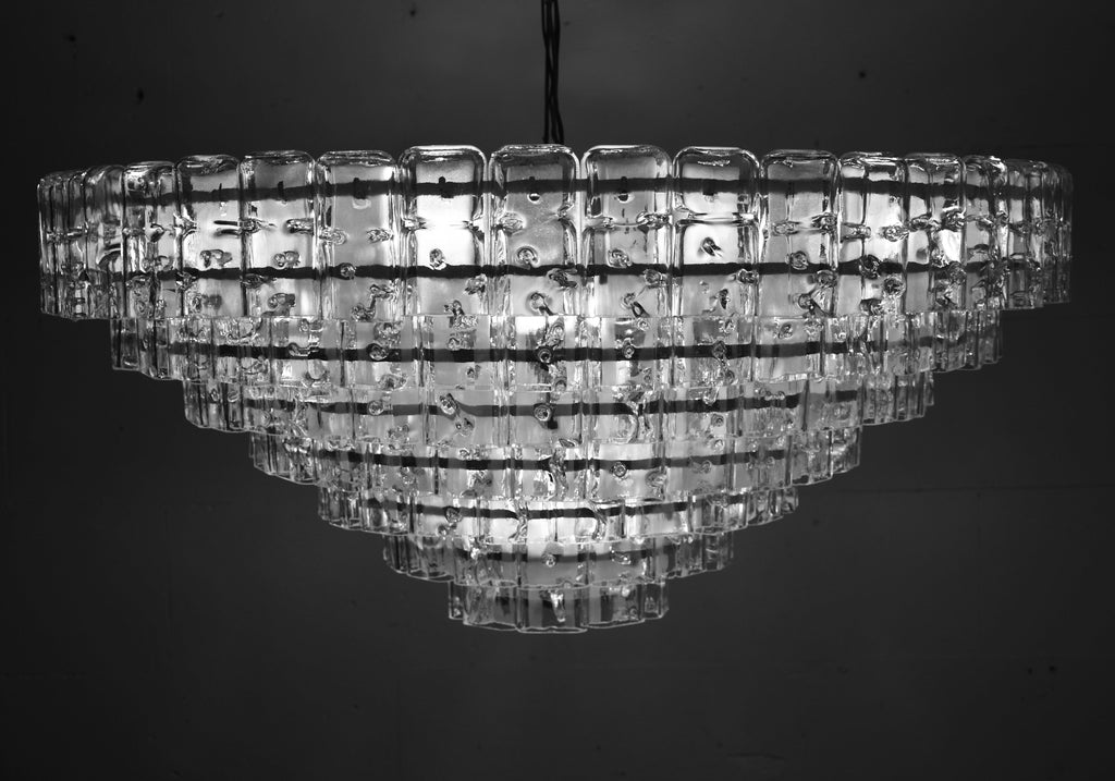 Mid-Century Modern Murano Hand Blown Glass XXL Flush Mount Lamp - lighting