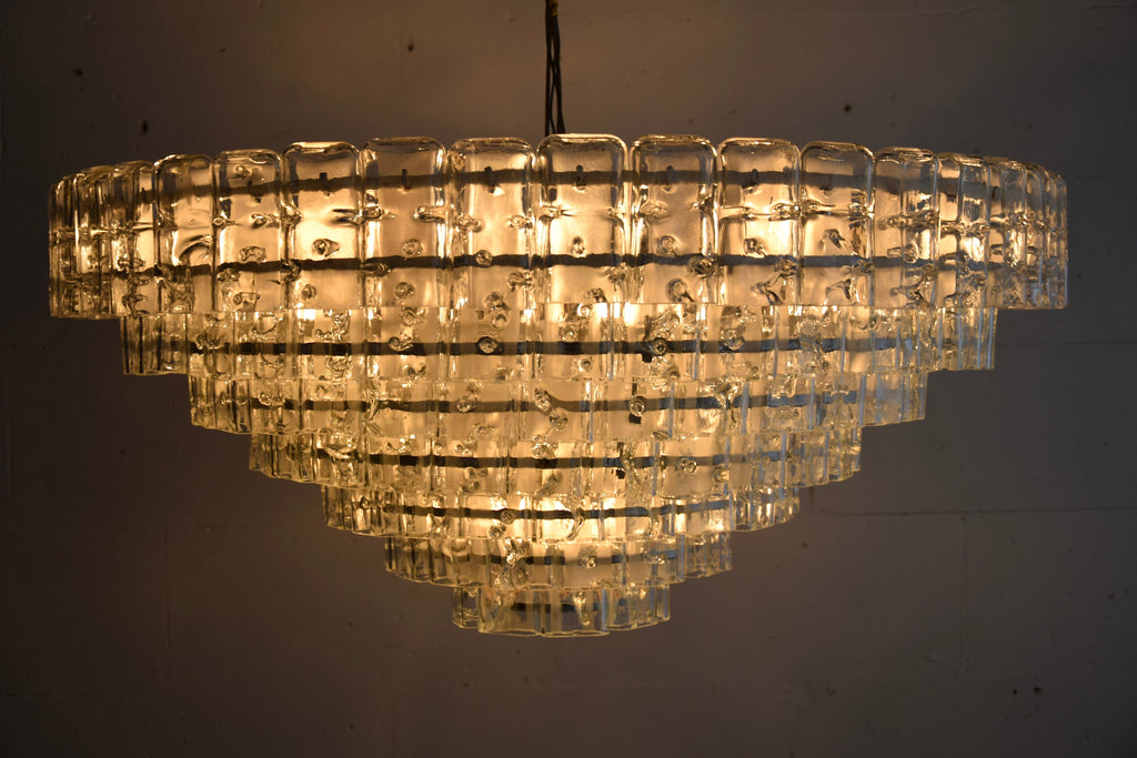 Mid-Century Modern Murano Hand Blown Glass XXL Flush Mount Lamp - lighting