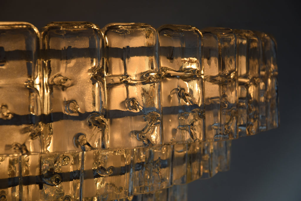 Mid-Century Modern Murano Hand Blown Glass XXL Flush Mount Lamp - lighting