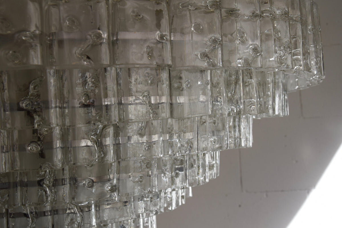 Mid-Century Modern Murano Hand Blown Glass XXL Flush Mount Lamp - lighting