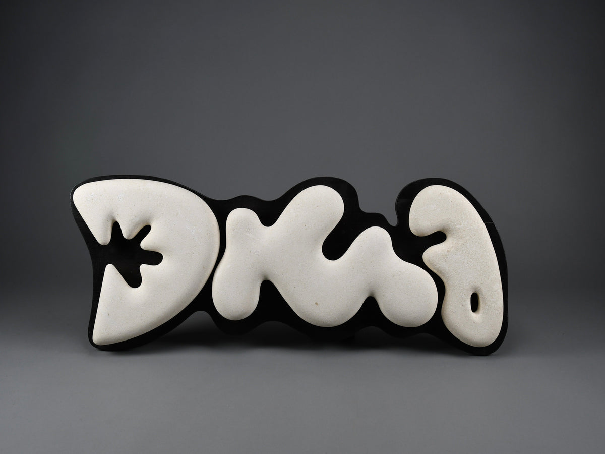 “Murena”, Alberto Cabiddu wall sculpture 1999 Pietra di Vicenza & Ebonized wood - Art