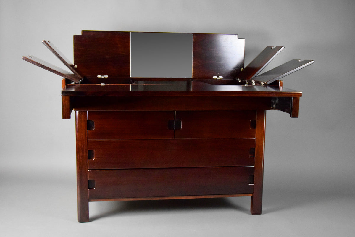 Stylish Italian 1970’s chest of drawers vanity and writing desk Unending by Ernesto Radaelli - Furniture