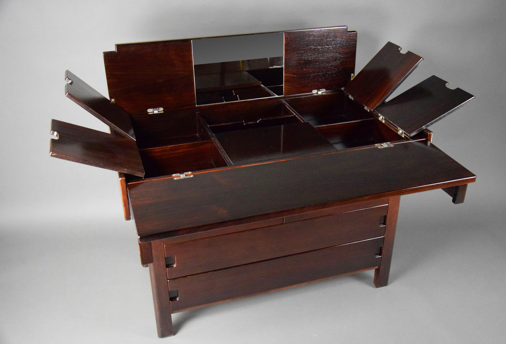 Stylish Italian 1970’s chest of drawers vanity and writing desk Unending by Ernesto Radaelli - Furniture