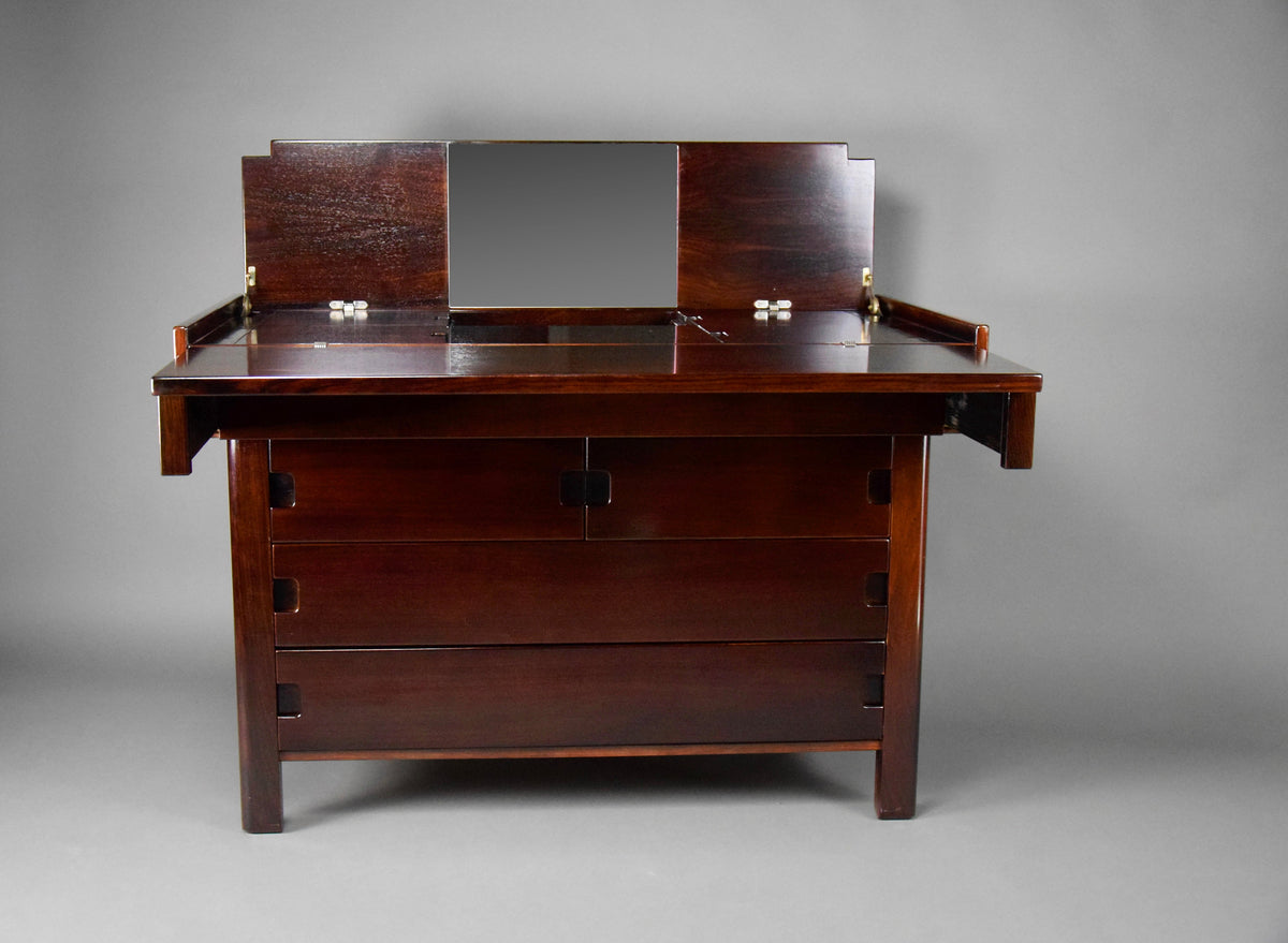 Stylish Italian 1970’s chest of drawers vanity and writing desk Unending by Ernesto Radaelli - Furniture