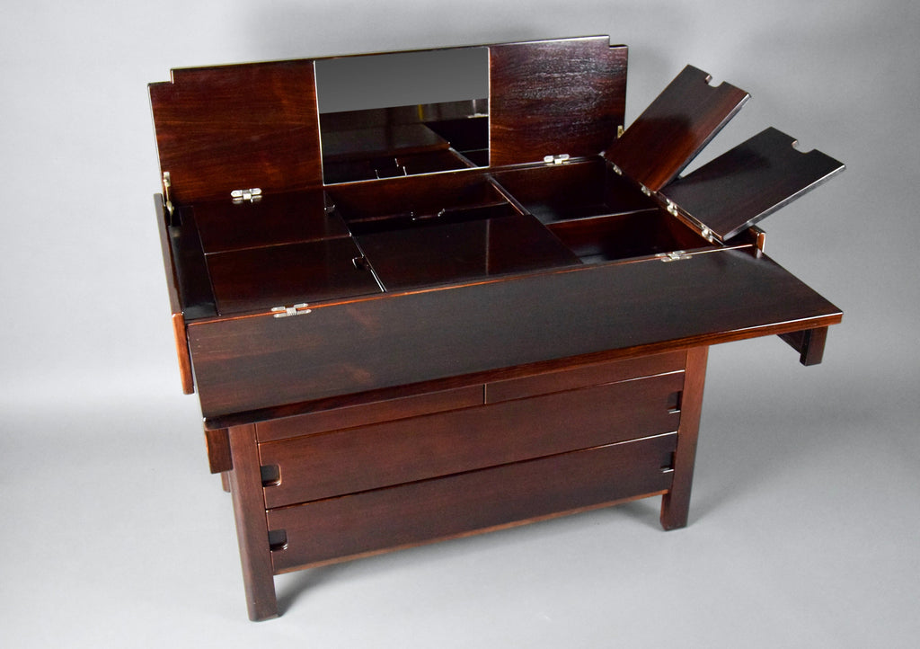 Stylish Italian 1970’s chest of drawers vanity and writing desk Unending by Ernesto Radaelli - Furniture