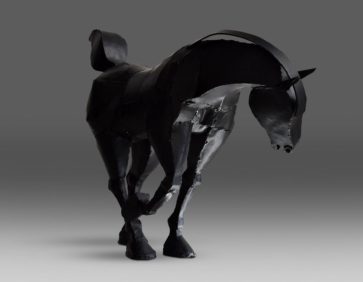 Unique Welded Iron Horse Sculpture by Lida Boonstra 1998 - Decor