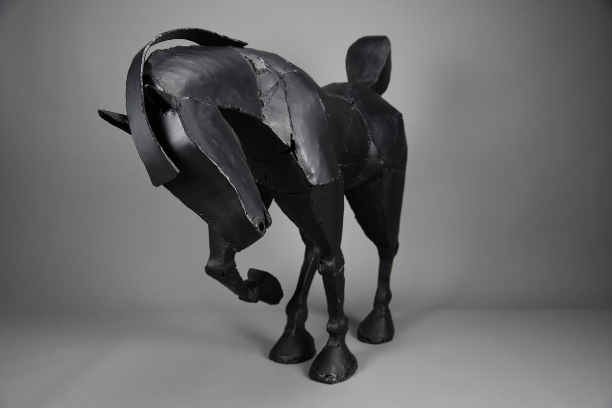 Unique Welded Iron Horse Sculpture by Lida Boonstra 1998 - Decor