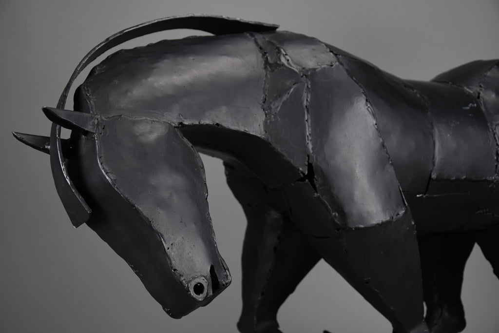 Unique Welded Iron Horse Sculpture by Lida Boonstra 1998 - Decor