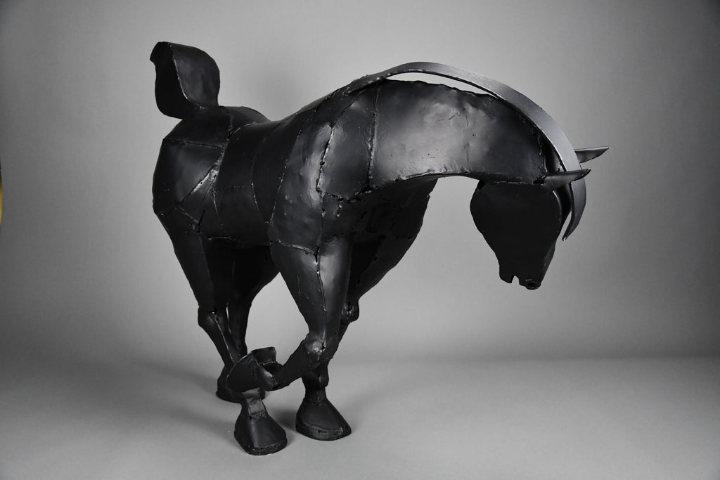 Unique Welded Iron Horse Sculpture by Lida Boonstra 1998 - Decor