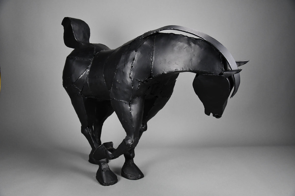 Unique Welded Iron Horse Sculpture by Lida Boonstra 1998 - Decor