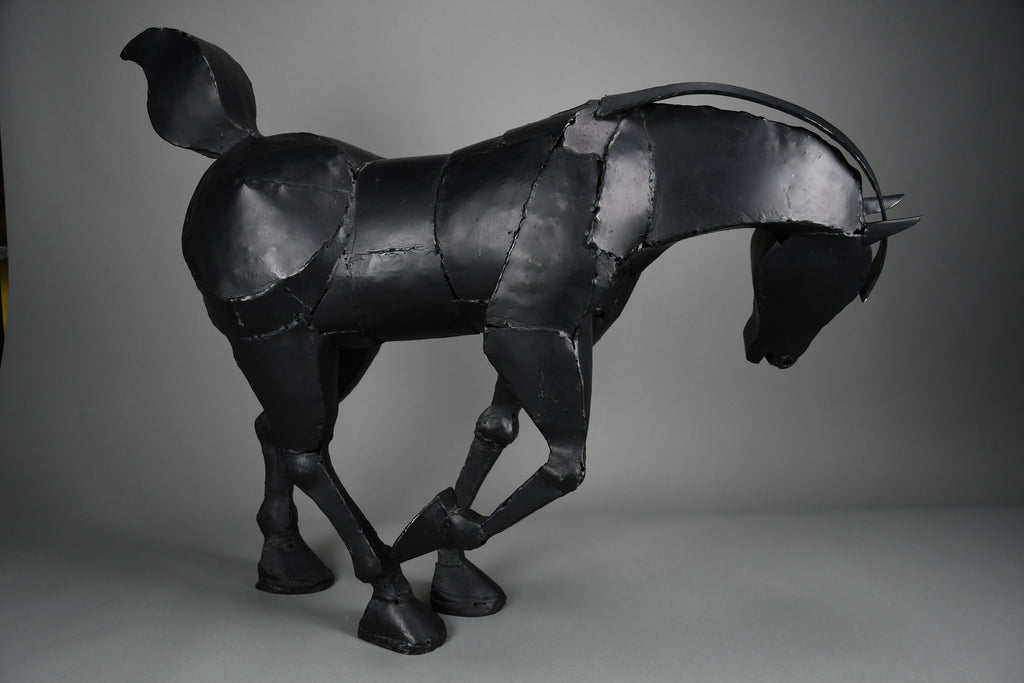 Unique Welded Iron Horse Sculpture by Lida Boonstra 1998 - Decor