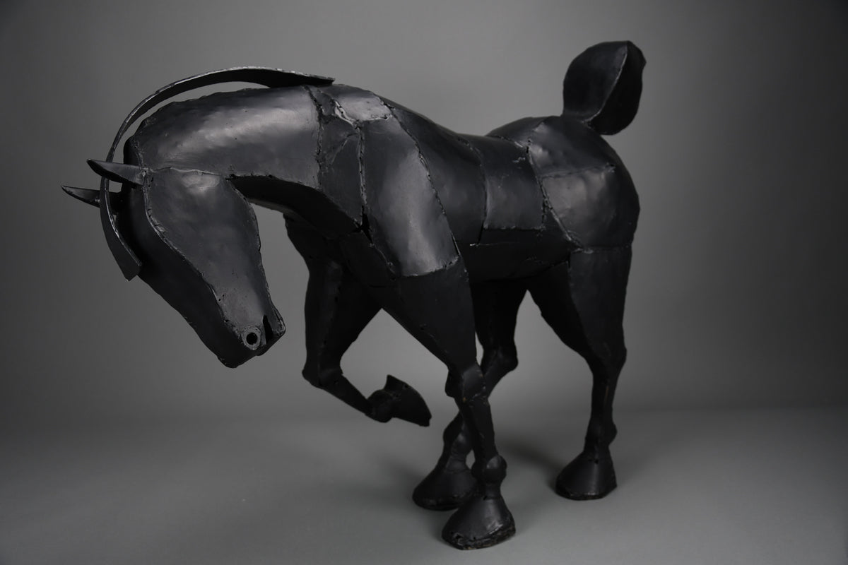 Unique Welded Iron Horse Sculpture by Lida Boonstra 1998 - Decor