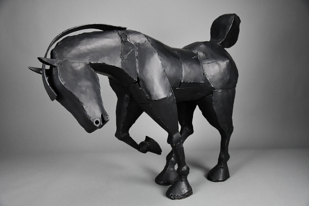 Unique Welded Iron Horse Sculpture by Lida Boonstra 1998 - Decor