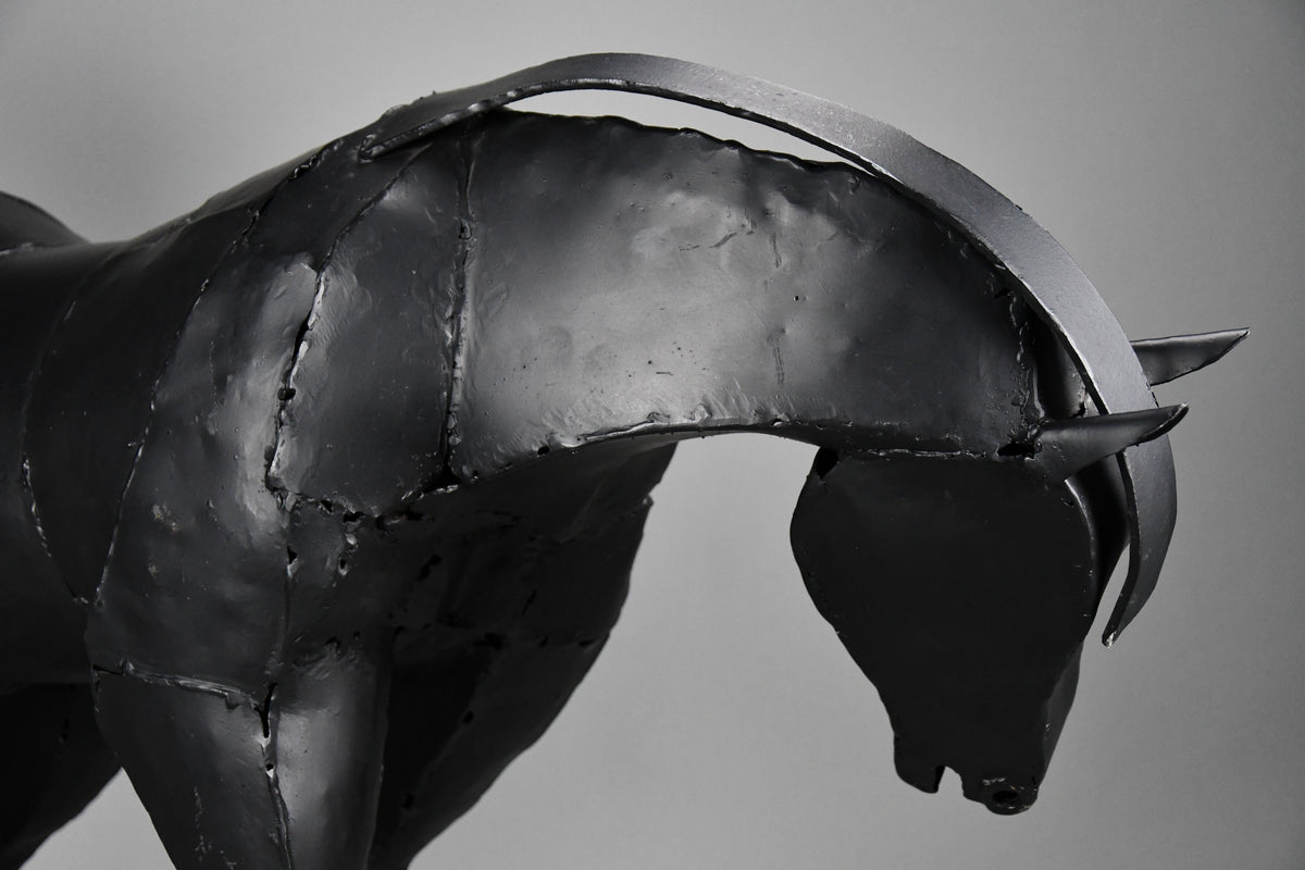 Unique Welded Iron Horse Sculpture by Lida Boonstra 1998 - Decor