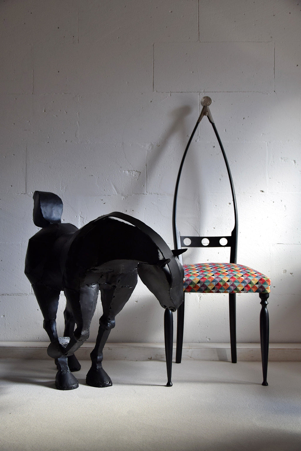 Unique Welded Iron Horse Sculpture by Lida Boonstra 1998 - Decor